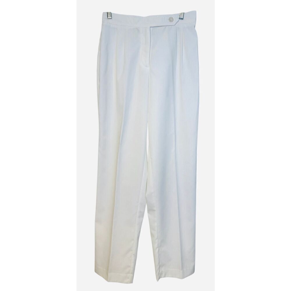 Vintage Sandra Ow-Wing for N.R.1 Lightweight Pants Sz. 12 White Dress Brunch